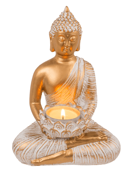 Decoration figurine, Buddha, with tea light holder