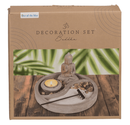 Grey round cement plate, ca. 19 x 19 x 12 cm,