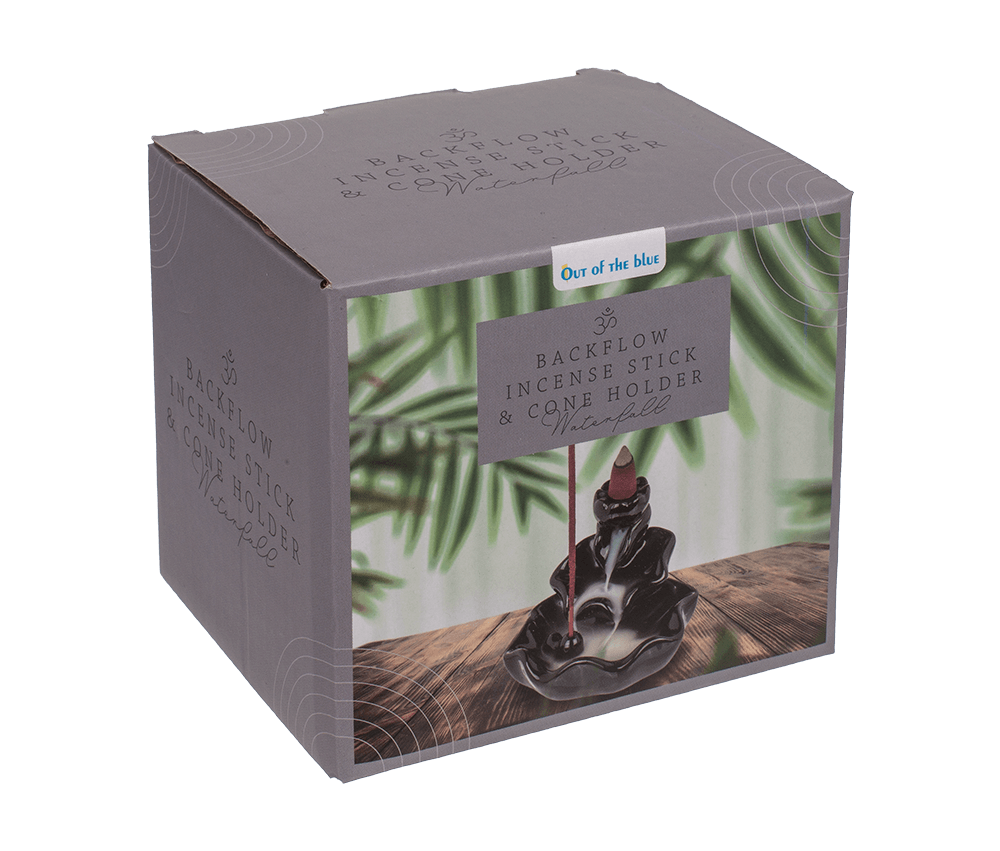 Backflow incense stick/cone holder, Waterfall,