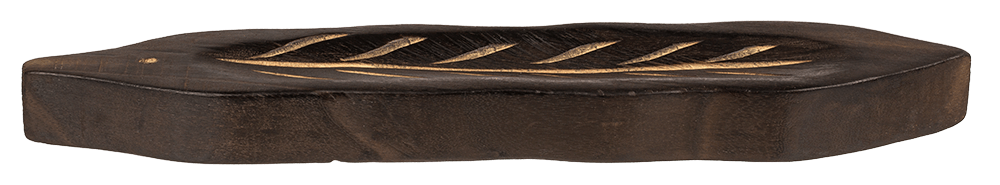Wooden incense stick holder, leaf,
