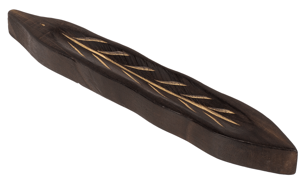 Wooden incense stick holder, leaf,