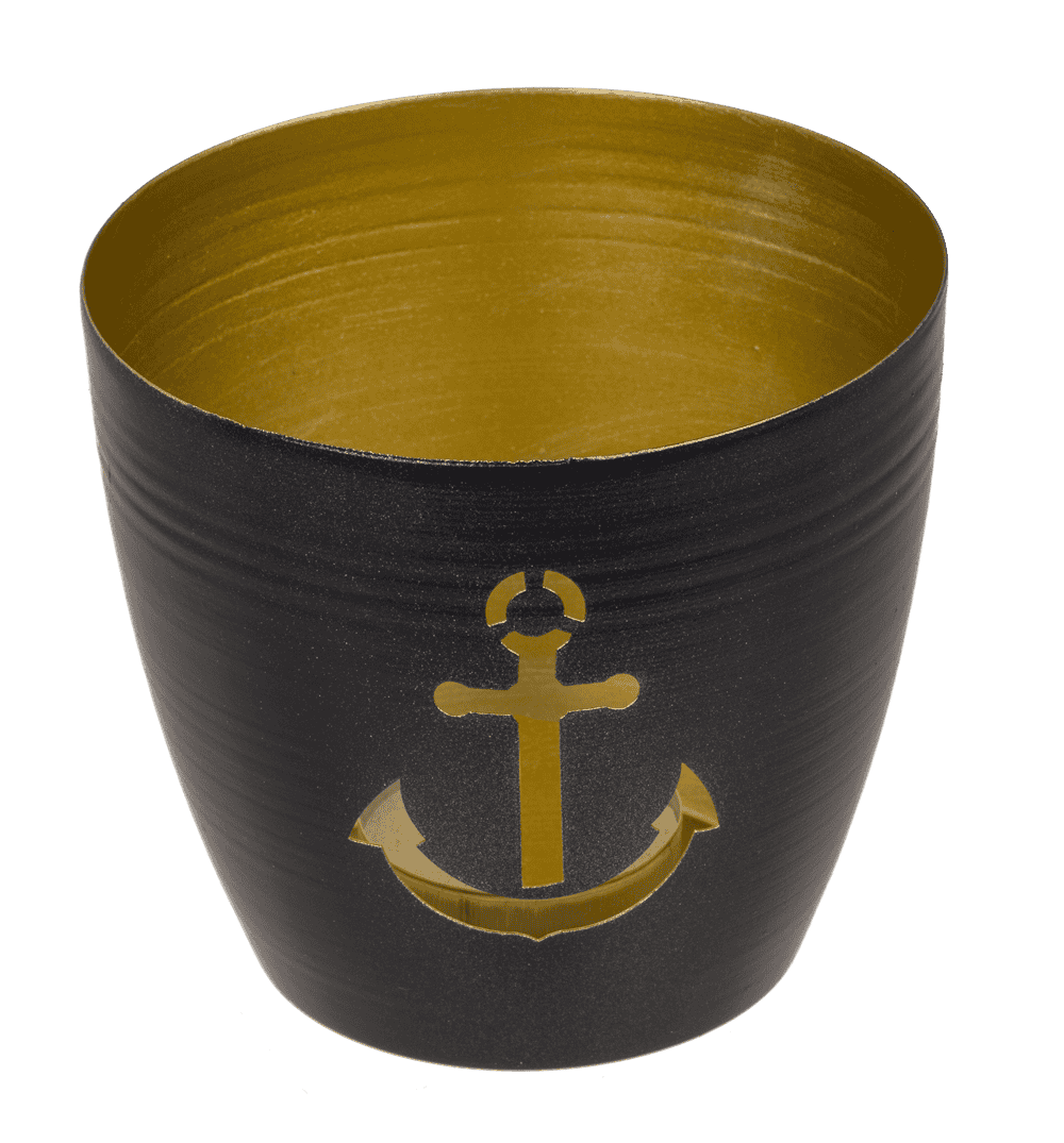 Metal tealight holder, Maritim, 10 x 10 x 9 cm,