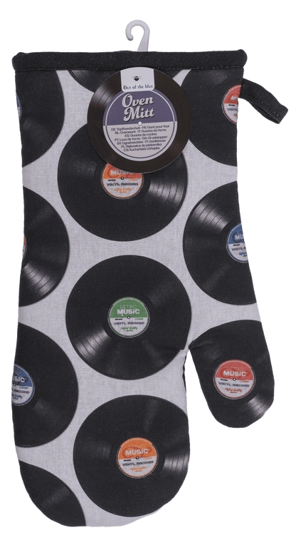 Oven mitt, vinyl records, 17 x 32 cm,
