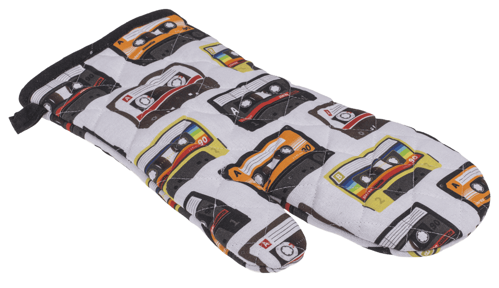 Oven mitt, cassettes, 17 x 32 cm,