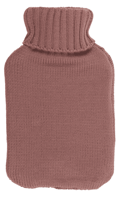 Hot water bottle with knitted cover, Cable Stitch,