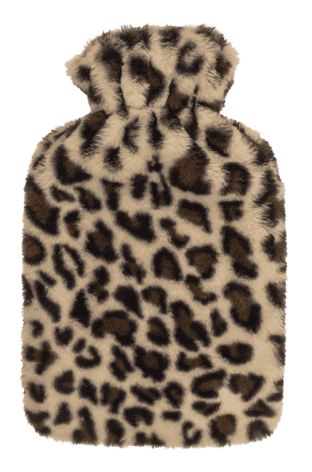 Hot water bottle with plush cover & Pom Poms,