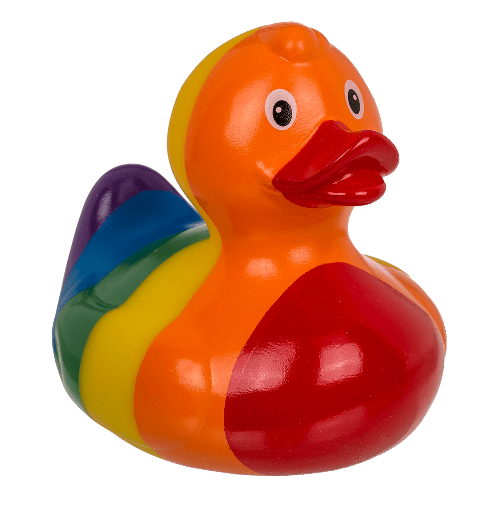 Rainbow Squeaking Duck, ca. 10 cm,