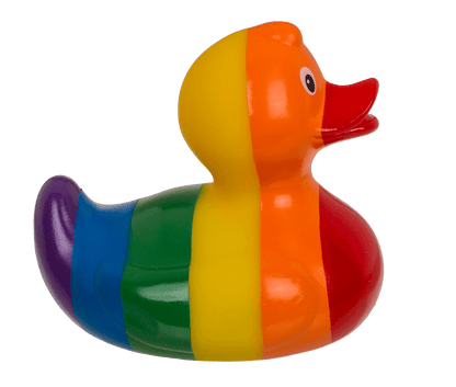 Rainbow Squeaking Duck, ca. 10 cm,
