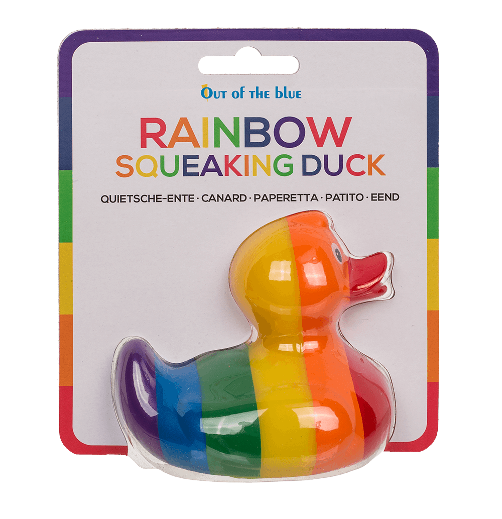 Rainbow Squeaking Duck, ca. 10 cm,