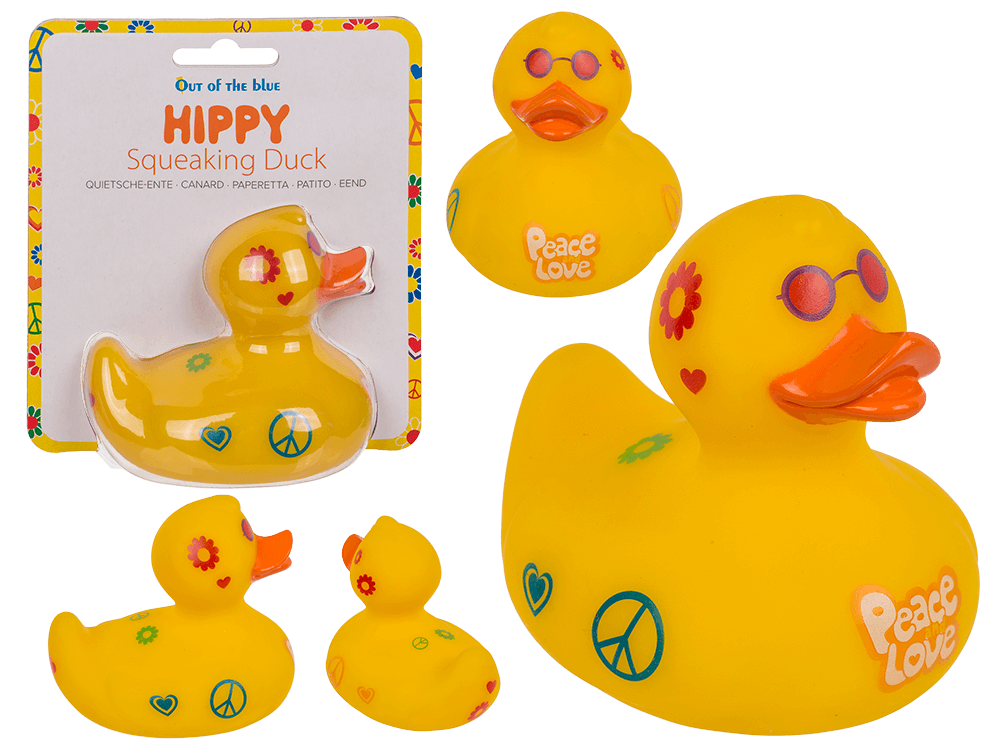 Hippie Squeaking Duck, ca. 10 cm,