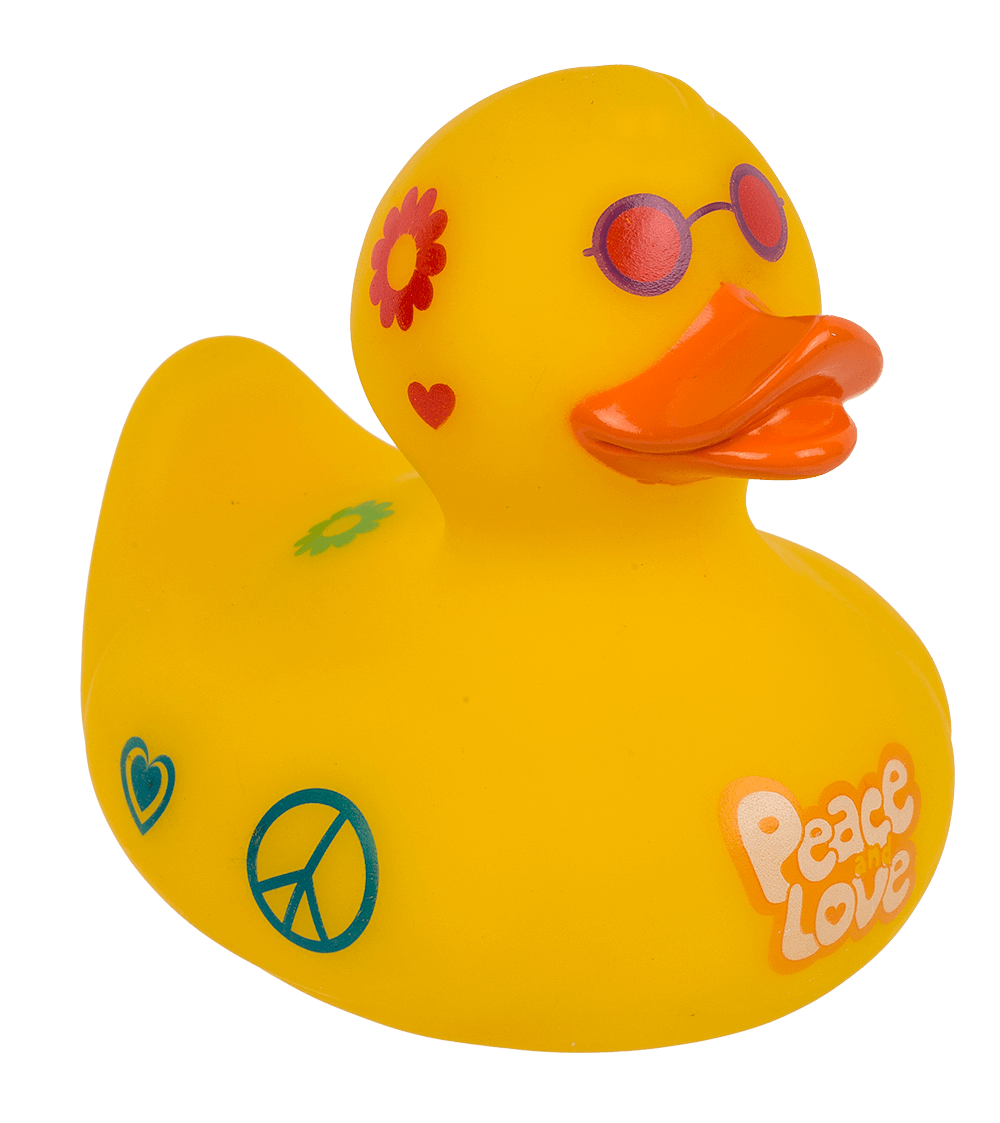 Hippie Squeaking Duck, ca. 10 cm,