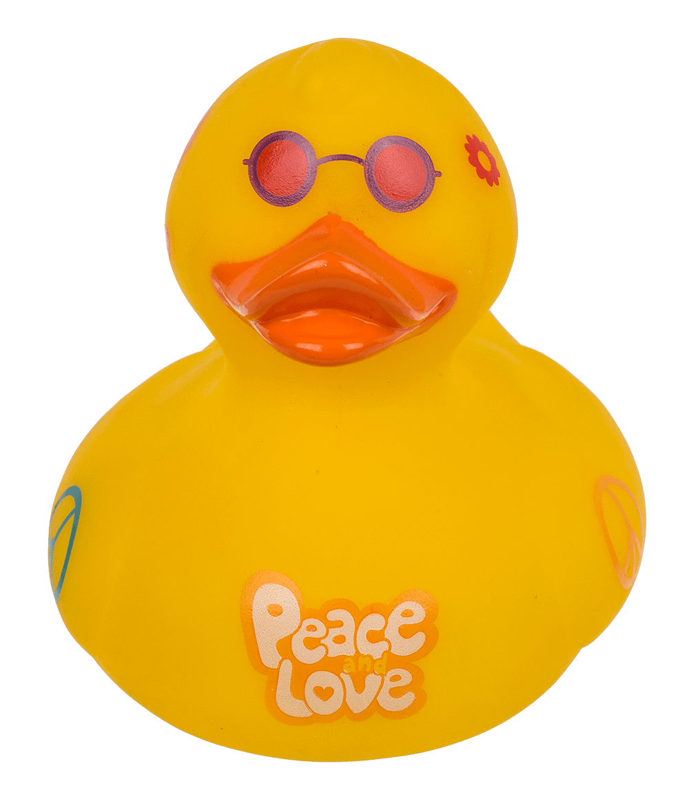 Hippie Squeaking Duck, ca. 10 cm,