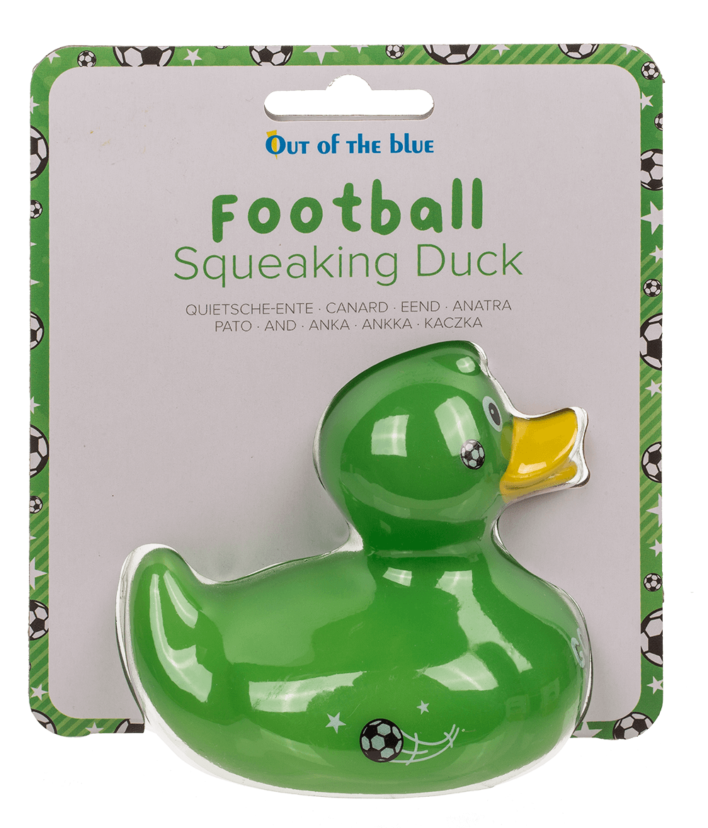 Football Squeaking Duck, ca. 10 cm,