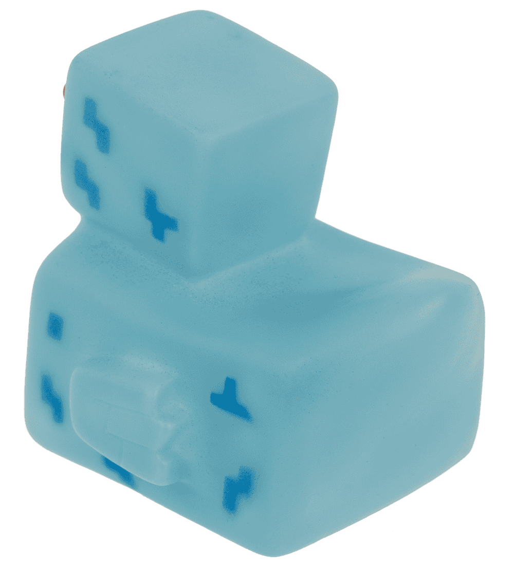 Pixelated squeaking duck, 6 x 5,5 cm,