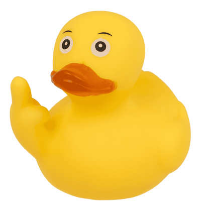 Middle finger Squeaking Duck, ca. 8 cm,