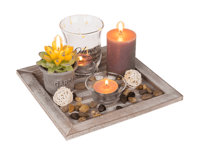 White/natural coloured Wooden Plate,