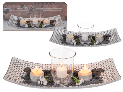 White/grey wooden plate,