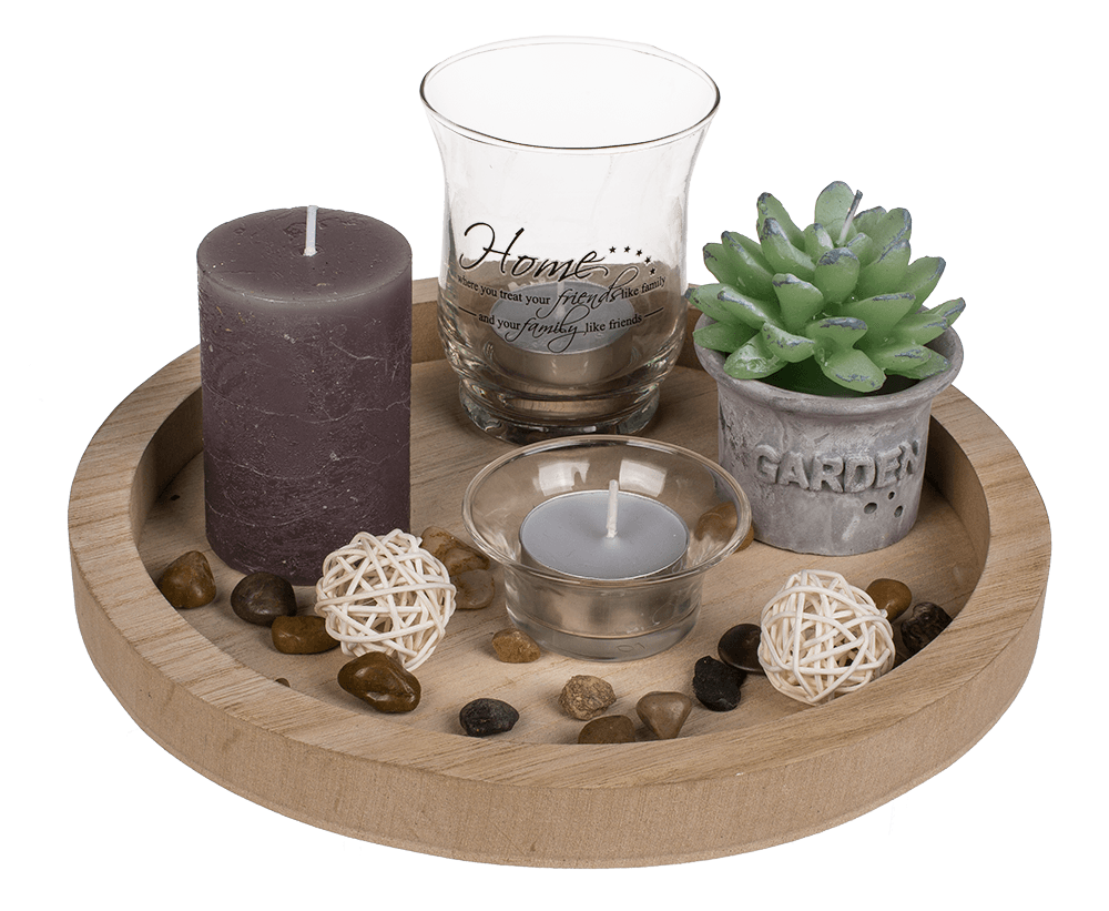 Natural coloured Wooden Plate, round