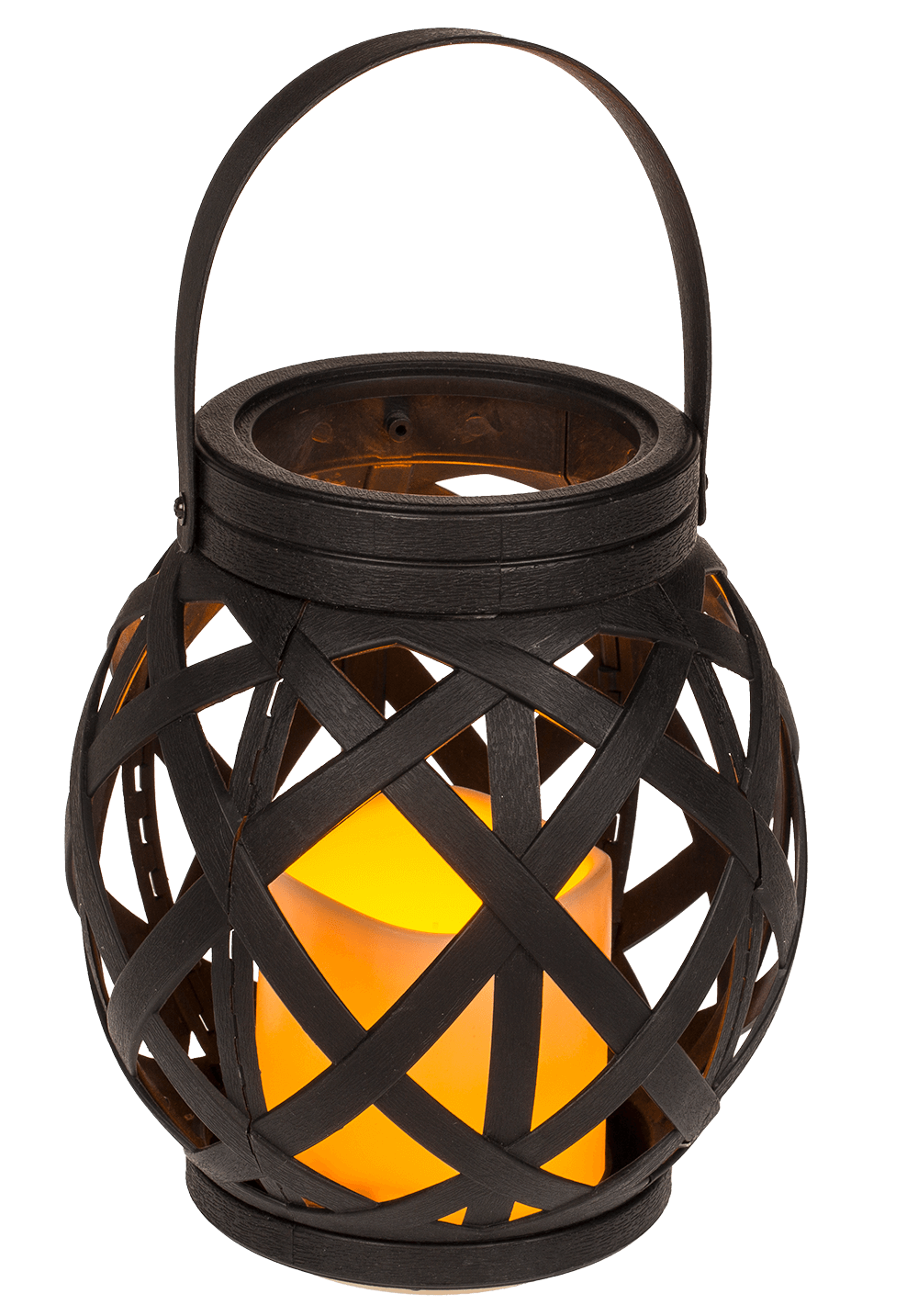 Lantern with handle, LED candle & Timer,