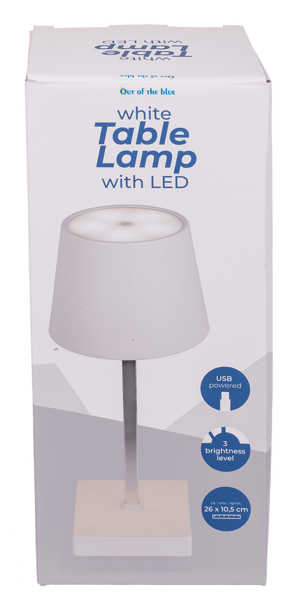 White Table lamp with LED,