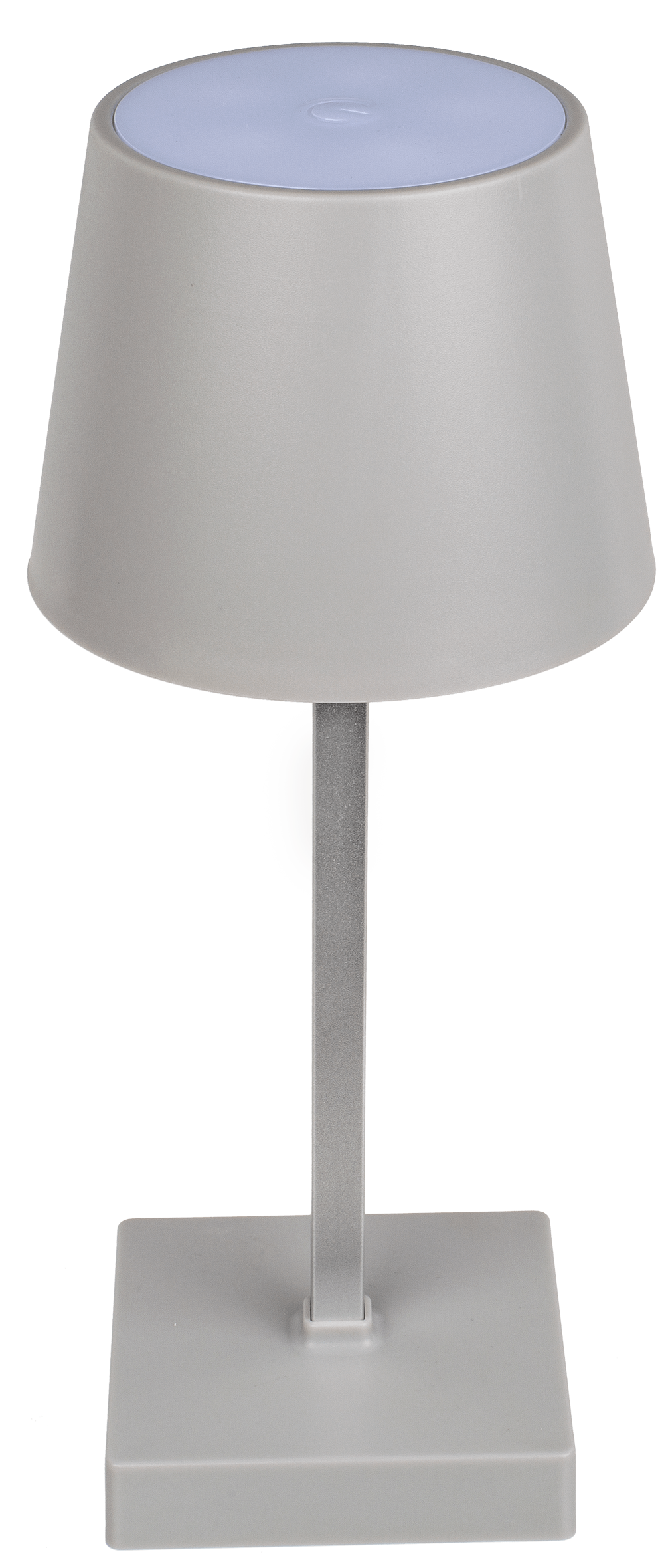 Grey colored table lamp with LED,