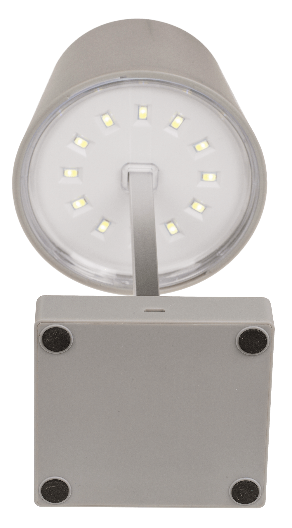 Grey colored table lamp with LED,