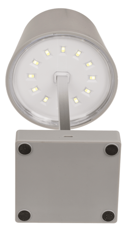 Grey colored table lamp with LED,
