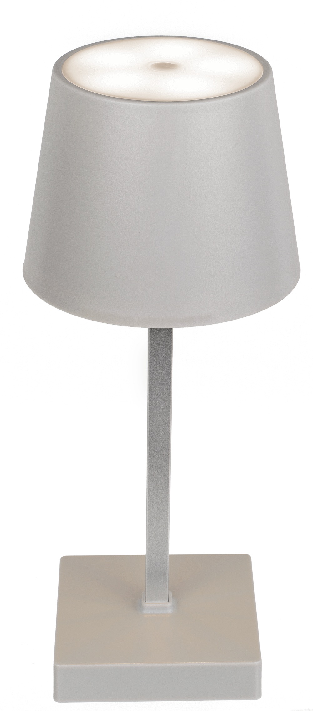 Grey colored table lamp with LED,