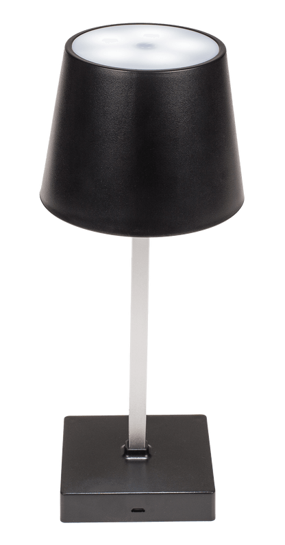 Black colored table lamp with LED,