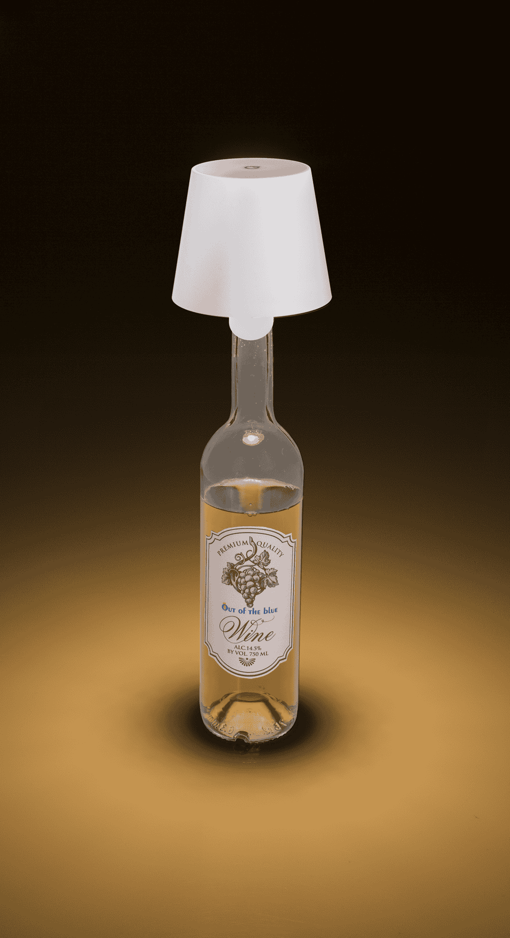 LED bottle lamp, white, 3 modes (on/off/dim.),