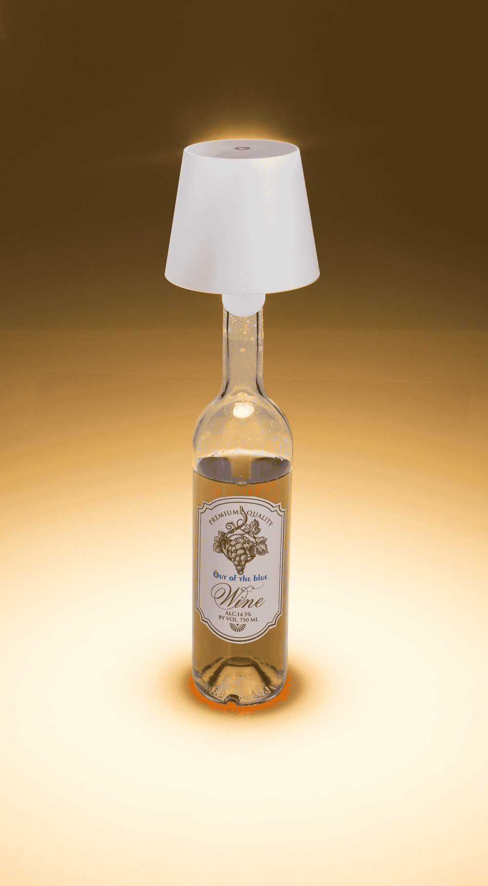 LED bottle lamp, white, 3 modes (on/off/dim.),