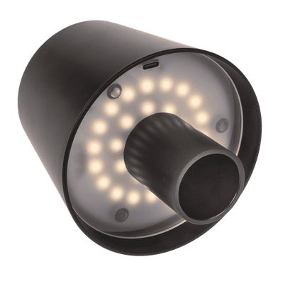 LED bottle lamp, black, 3 modes (on/off/dim.),