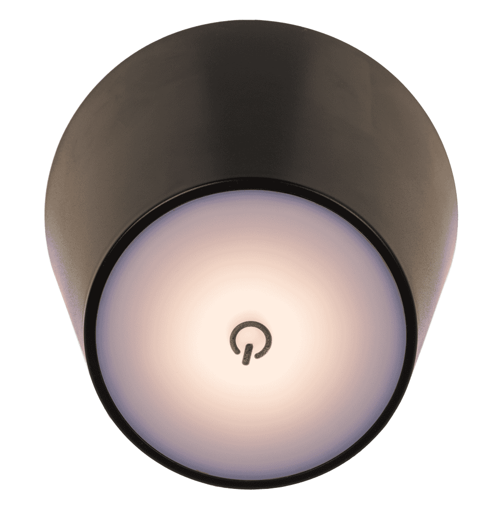 LED bottle lamp, black, 3 modes (on/off/dim.),