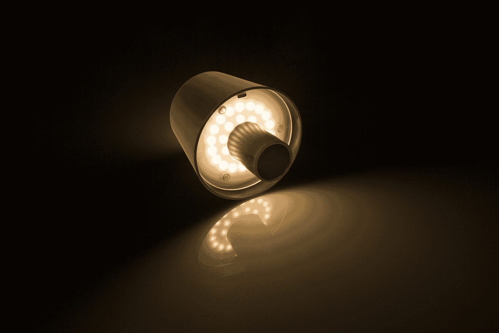 LED bottle lamp, black, 3 modes (on/off/dim.),