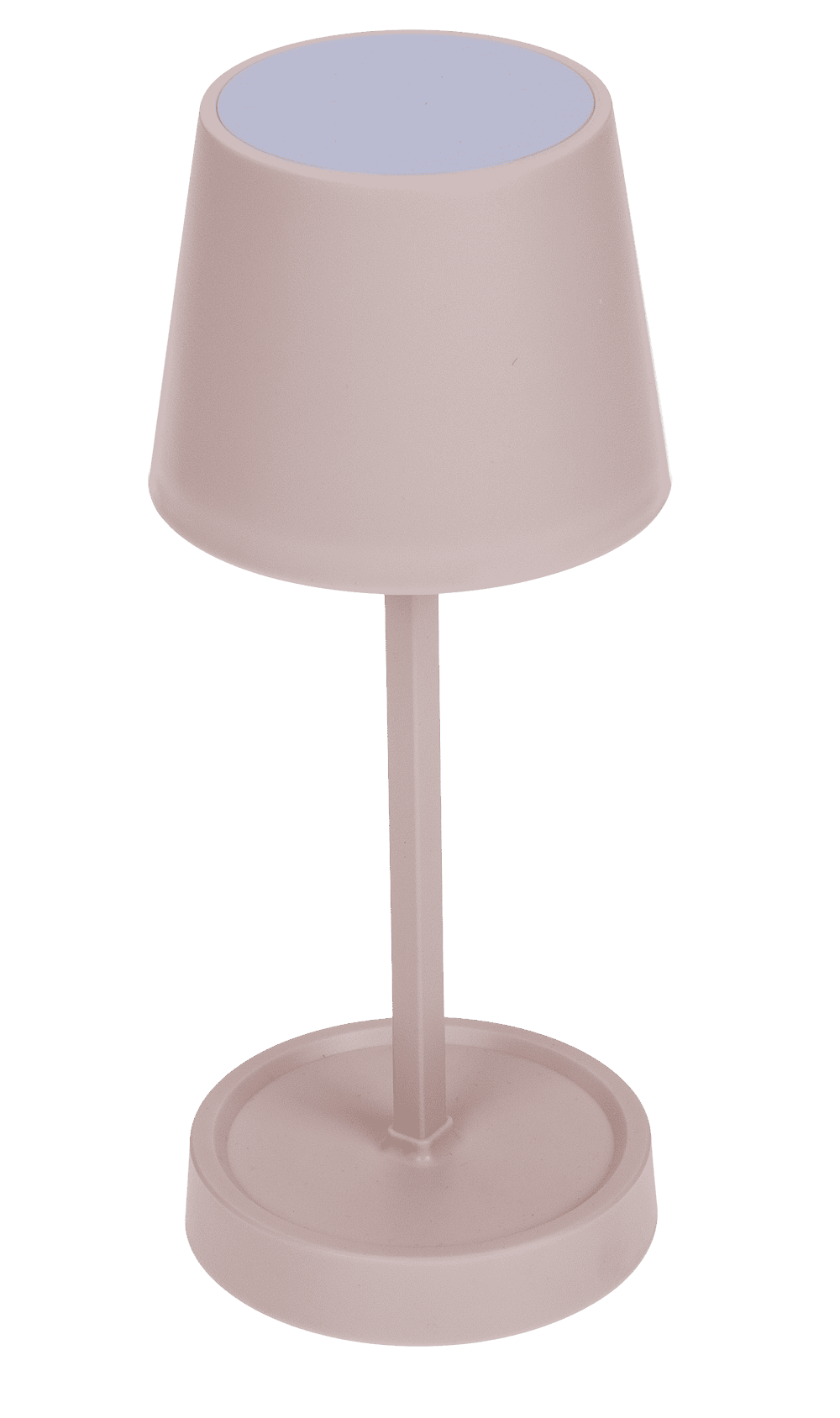 Rose colored table lamp with LED,