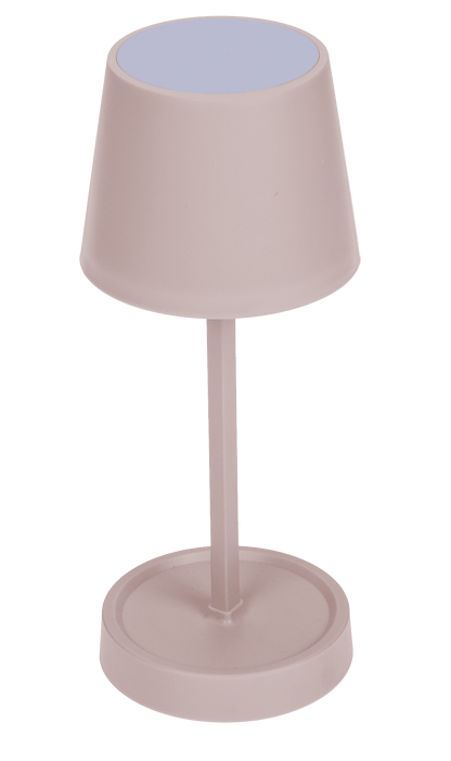 Rose colored table lamp with LED,