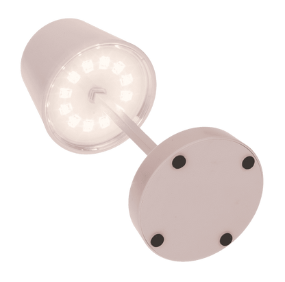 Rose colored table lamp with LED,