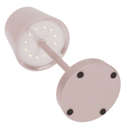 Rose colored table lamp with LED,
