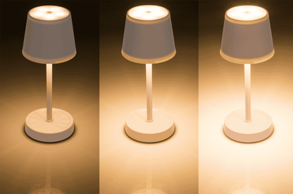 Rose colored table lamp with LED,