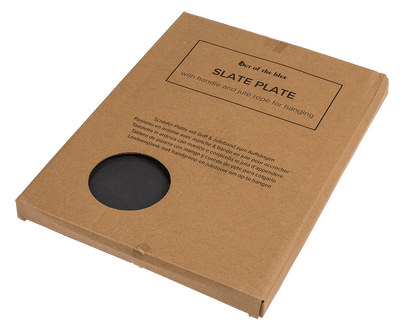 Slate plate with handle & jute rope for hanging,