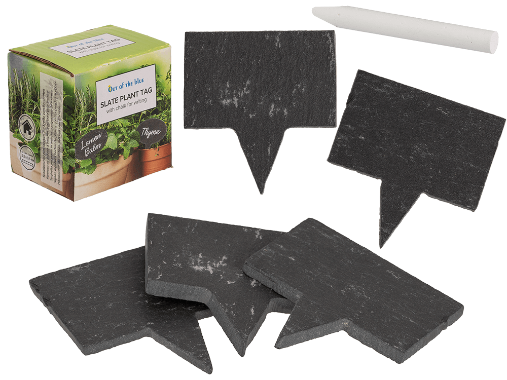 Rectangular slate tag for sticking,