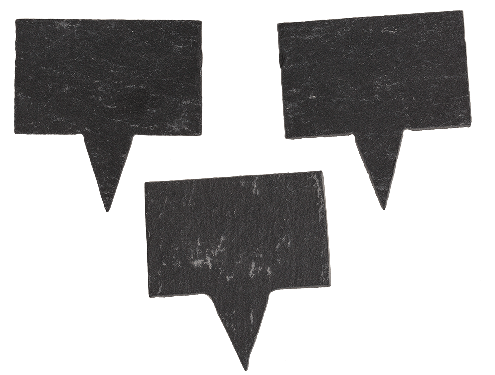 Rectangular slate tag for sticking,