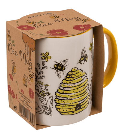 Mug, Bee, dolomite, 2 ass., 11 x 10 cm,