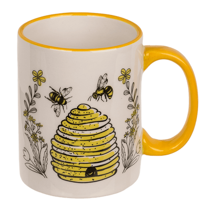 Mug, Bee, dolomite, 2 ass., 11 x 10 cm,