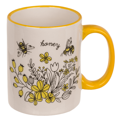 Mug, Bee, dolomite, 2 ass., 11 x 10 cm,