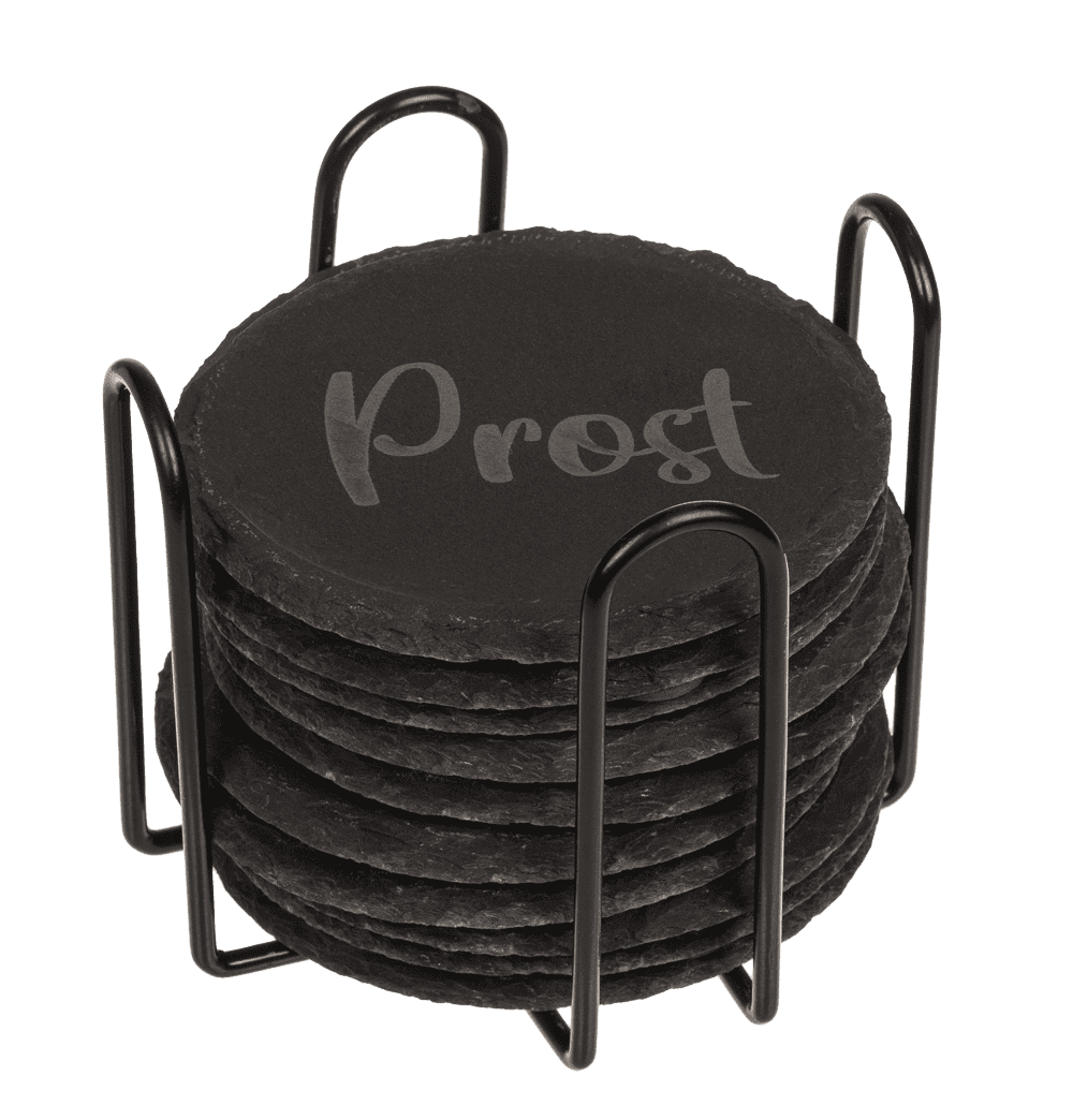 Slate coaster, with laser printing,