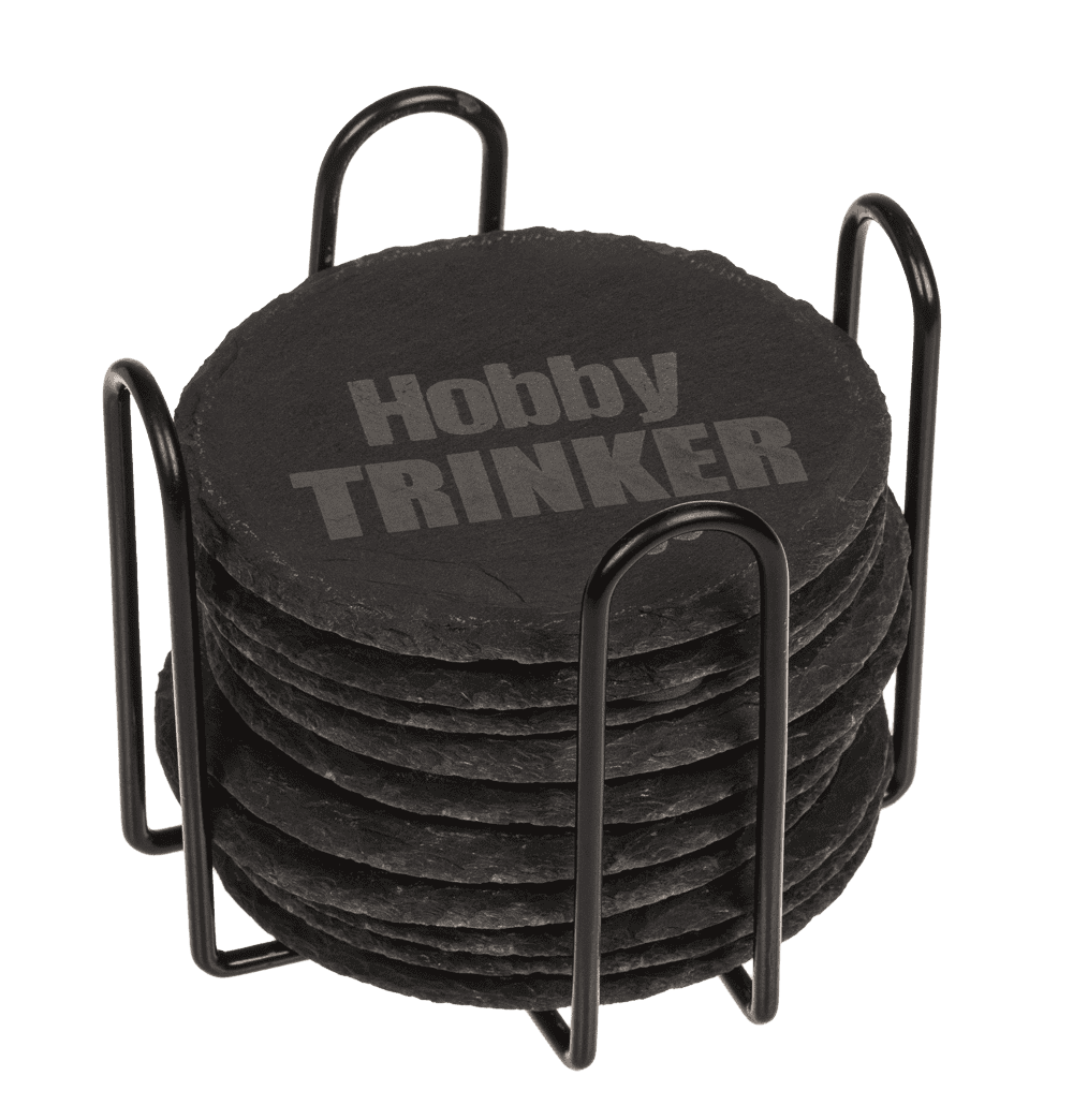 Slate coaster, with laser printing,