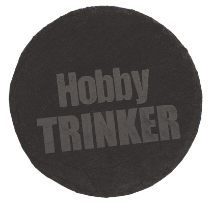 Slate coaster, with laser printing,