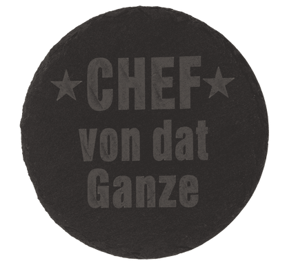 Slate coaster, with laser printing,