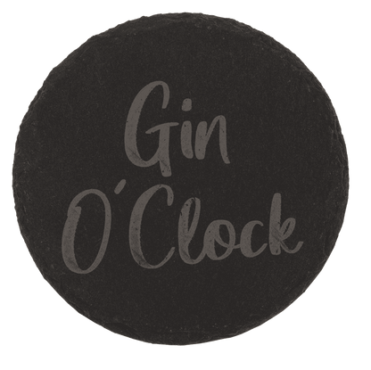 Slate coaster, with laser printing,